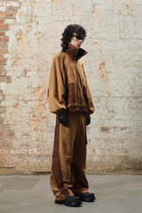 RELABEL Deconstructed Faux-Suede Pants