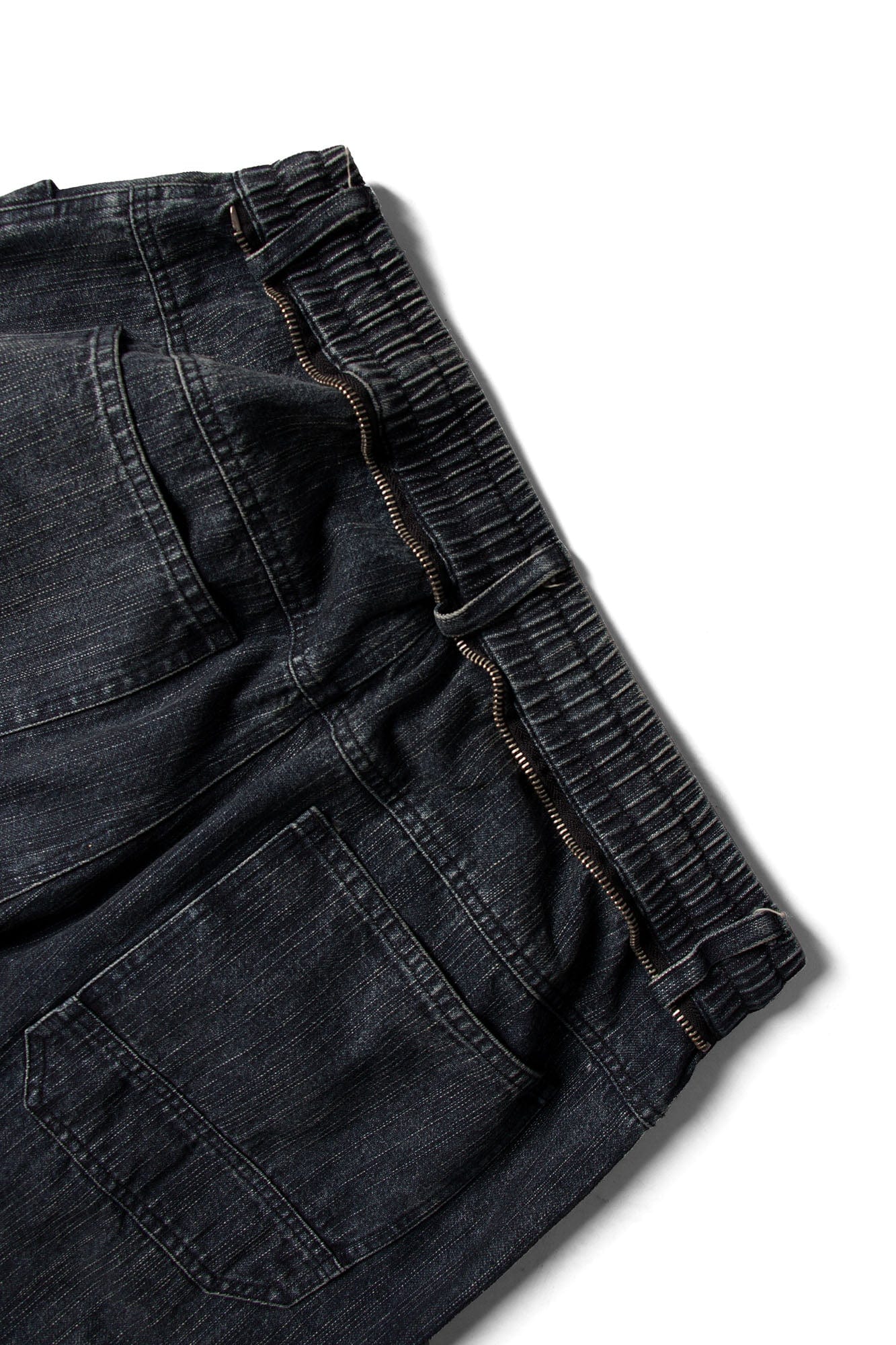 RELABEL Double-Knee Patch Washed Drawstring Jeans