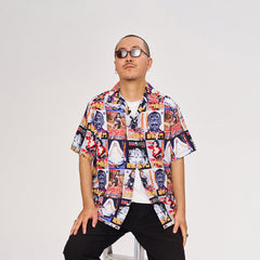 WCC Door-to-Door Art Service Full Print Cuban Half Shirt