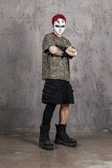 UNDERWATER Distressed Camo Oversized T-Shirt