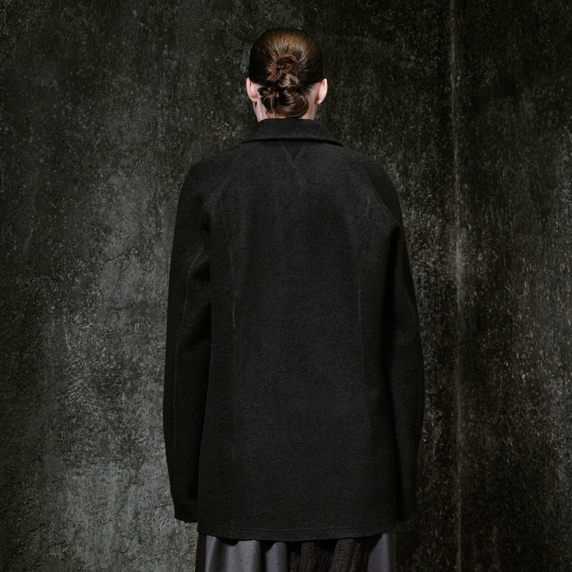 ILNya Nieternite Nifutur Shawl Lapel Asymmetric Front Wool Jacket