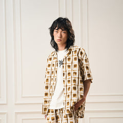 EPIC POETRY Ombre Check Spot Grid Half Shirt