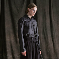 ILNya Nieternite Nifutur Mini Houndstooth Detachable Pleat Shirt