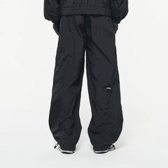 RELABEL Drawstring Pleated Wide-Leg Pants