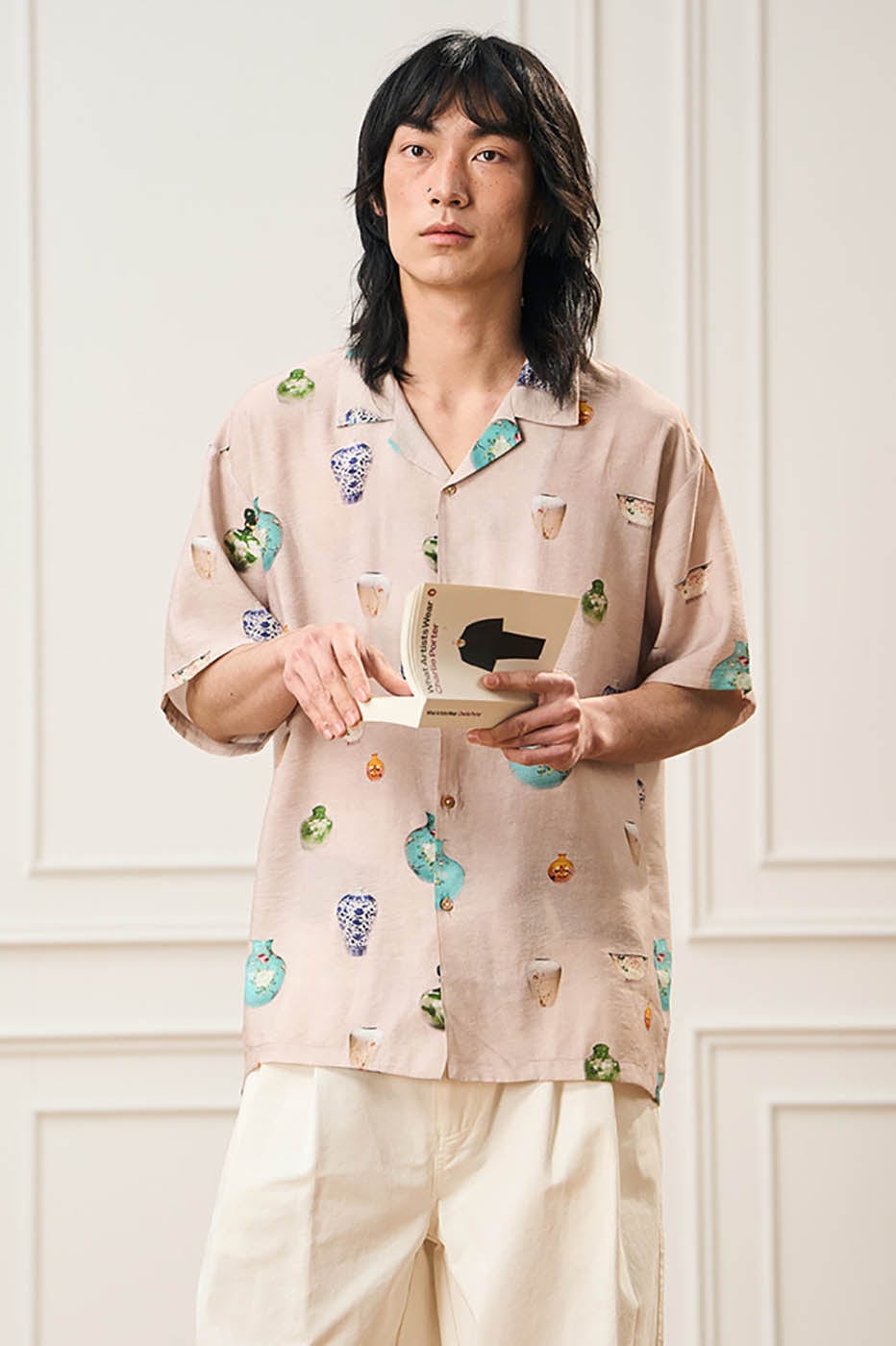 EPIC POETRY Porcelain Full-Print Half Shirt