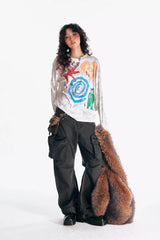 1997 POSTOFFICE Turquoise Big-Pocket Cargo Pants