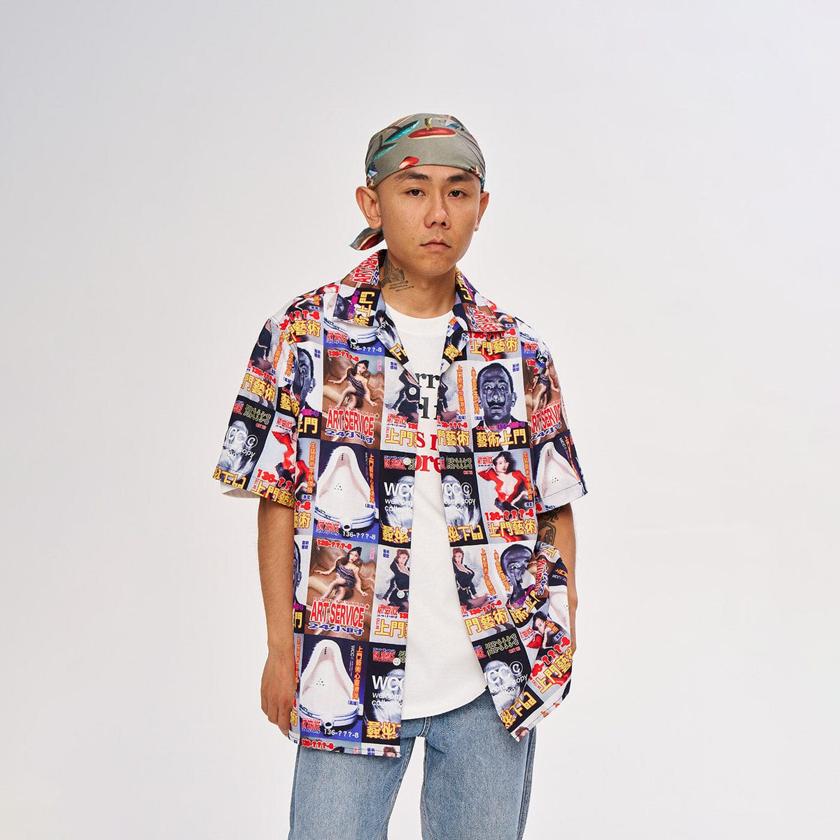 WCC Door-to-Door Art Service Full Print Cuban Half Shirt