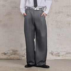FACEONLAB Essential Wool-Blended Pleated Trousers