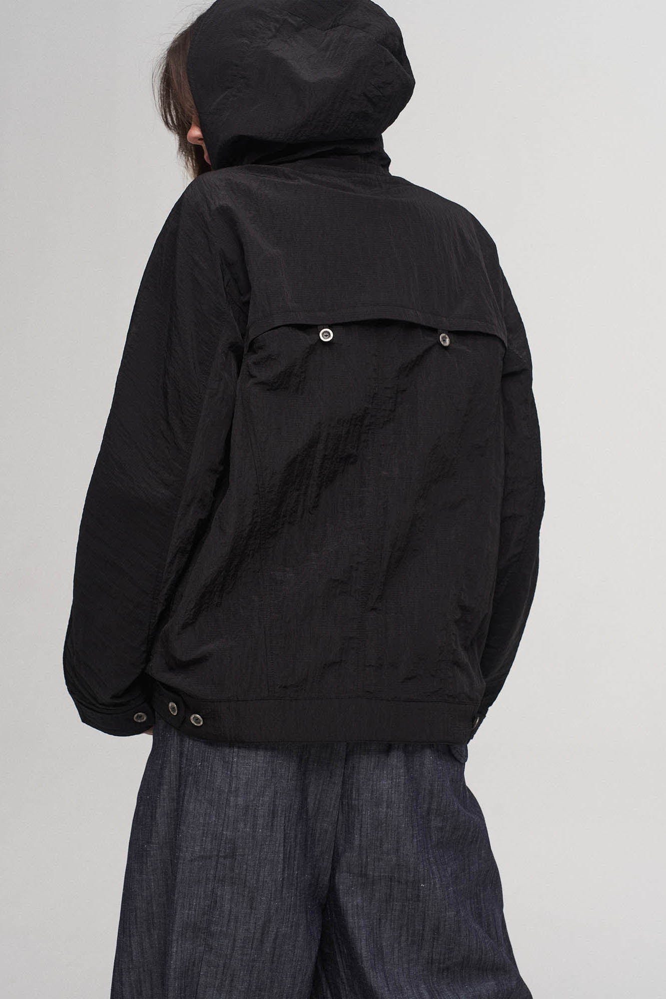 ILNya Nieternite Nifutur Crinkled Hooded Dual-Zipper Jacket