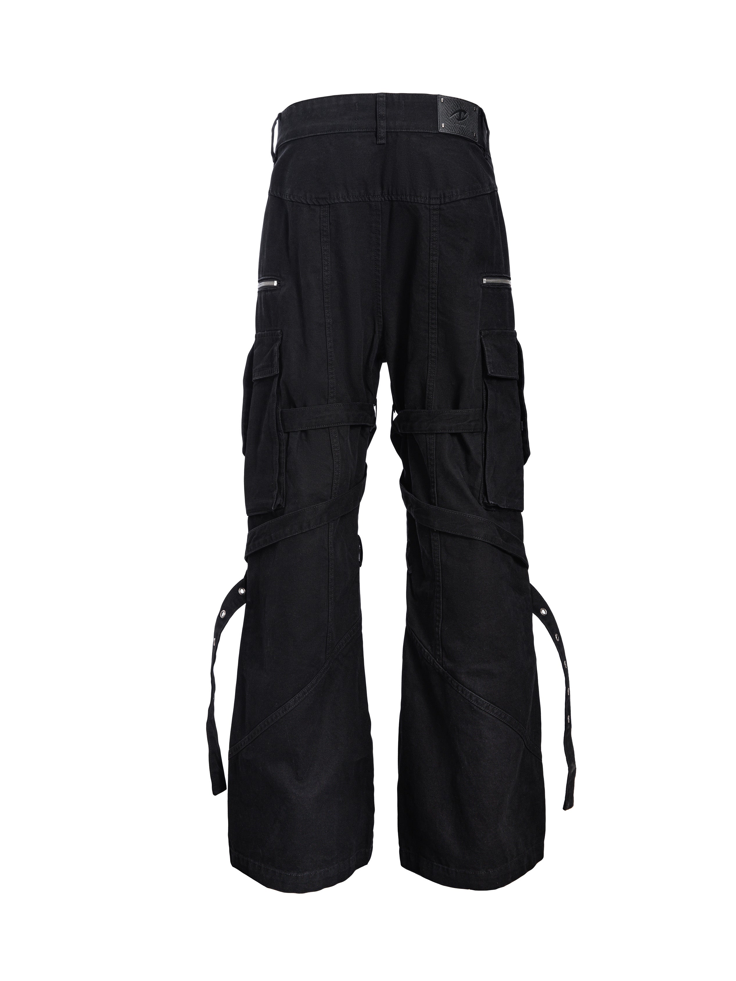 CATSSTAC Strap-Wrapped Spliced Cargo Pants