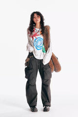 1997 POSTOFFICE Turquoise Big-Pocket Cargo Pants