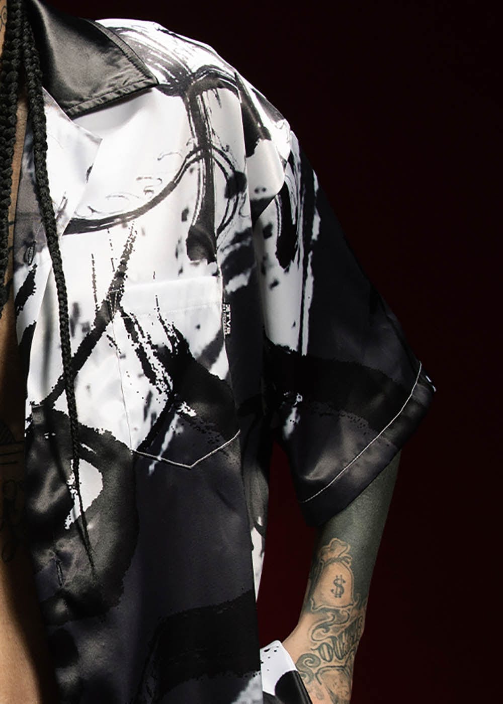RTVG Dragon Calligraphy Cuban Half Shirt