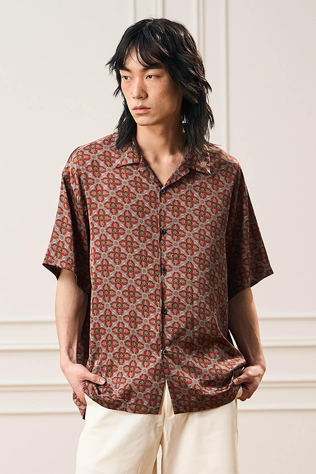 EPIC POETRY Medieval Tile Cuban Half Shirt