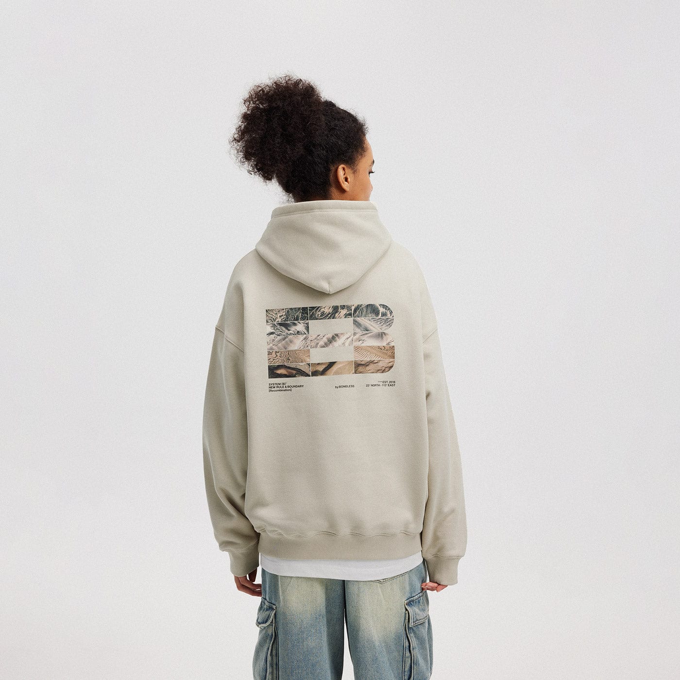 BONELESS FW23 LOGO Textures Graphics Hoodie