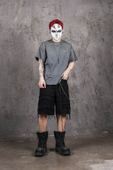UNDERWATER Washed Ripped Gradient T-Shirt Blue