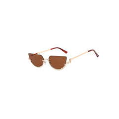 DAMAGE ASIA Semi-Oval Half-Rim Curved Frame Glasses