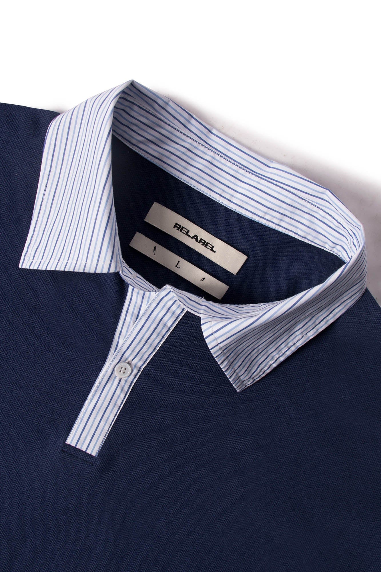 RELABEL Striped Layered Polo T-Shirt