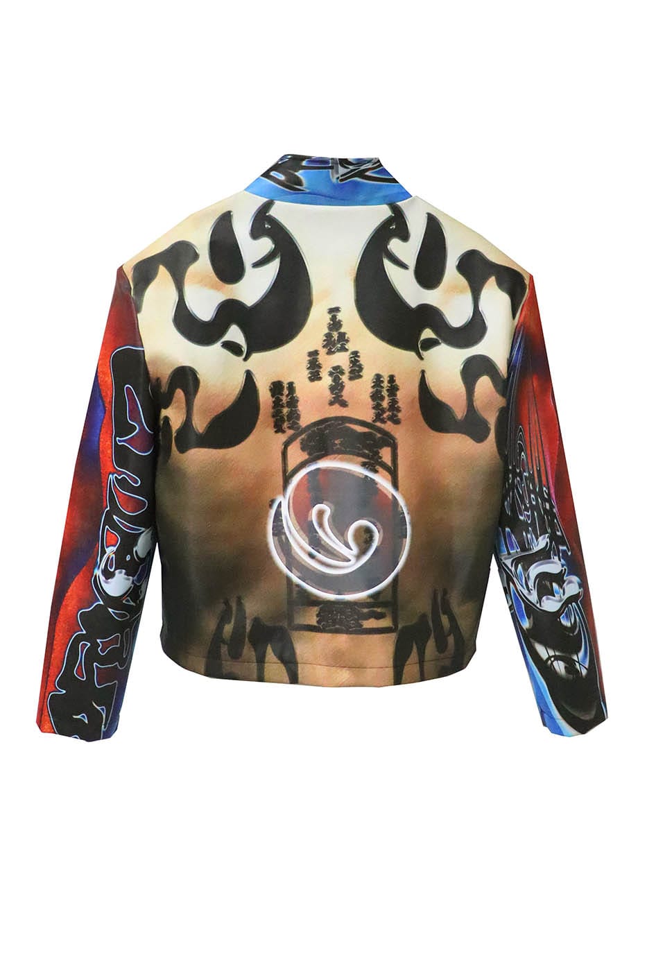 EMBRYO Cyber Totemic Muscle Faux Leather Jacket
