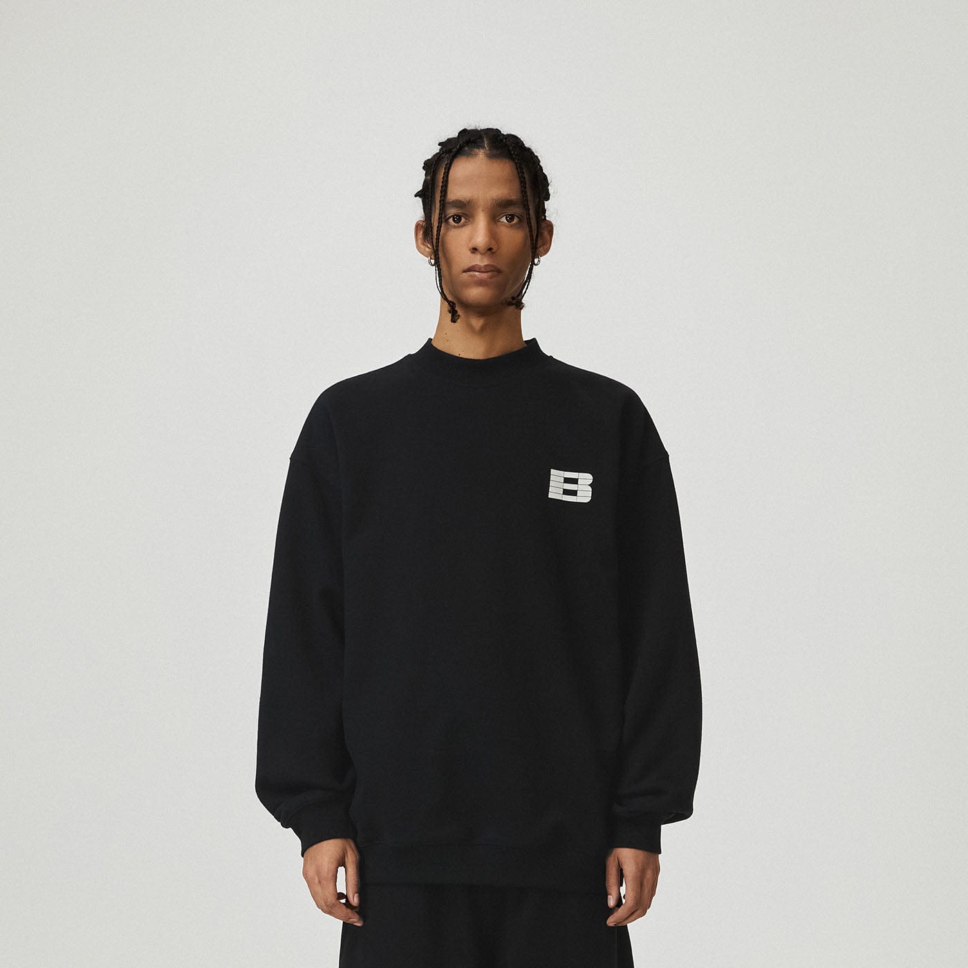 BONELESS Essential Plaid B LOGO Sweatshirt
