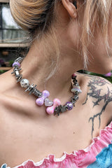ILLUSORY Time Machine Mixed Beads Charm Necklace