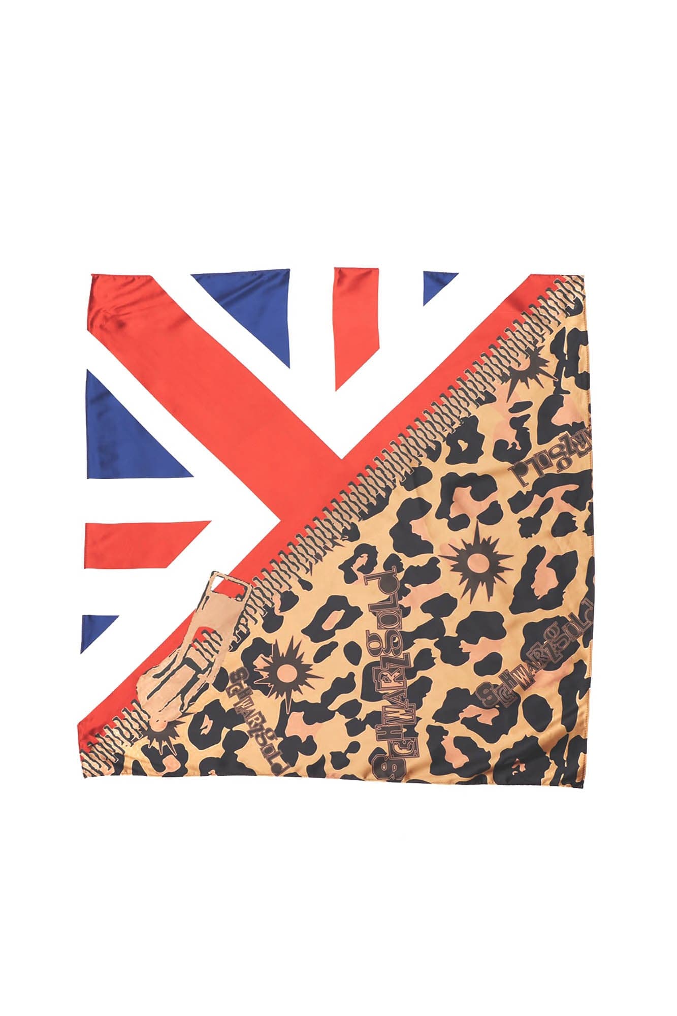 SCHWARZGOLD Leopard Union Flag Full-Printed Headscarf