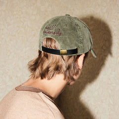 RICHILL Hebrew Embroidered Corduroy Cap