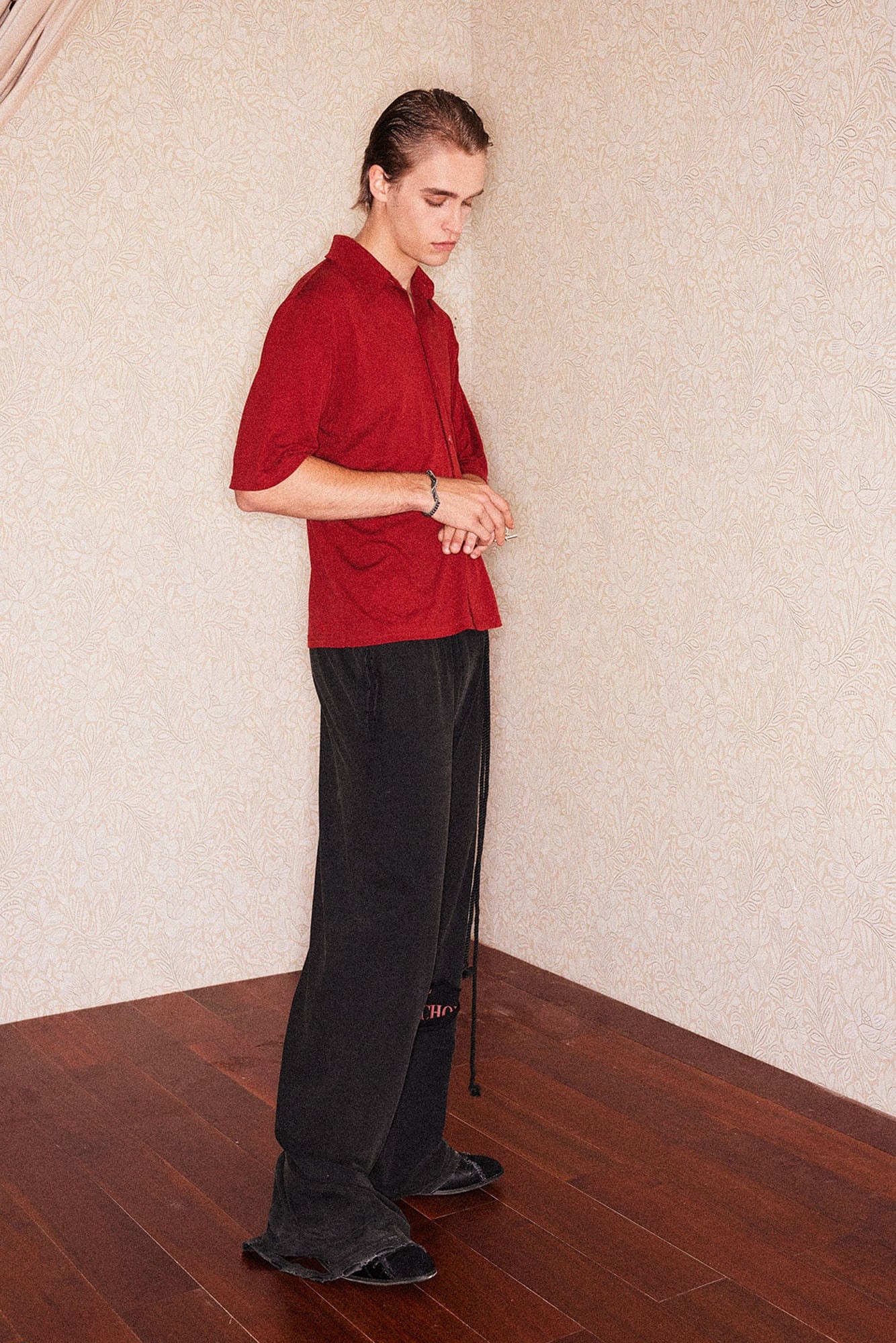 RICHILL Refined Acetate Button-Up Polo Half Shirt