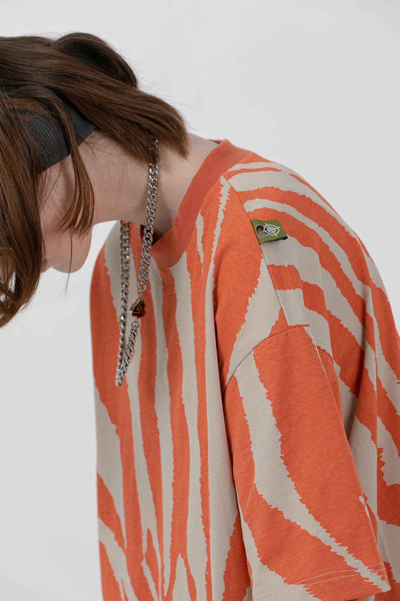ERROR CODE ROBOT Tiger Stripe Oversized T-Shirt