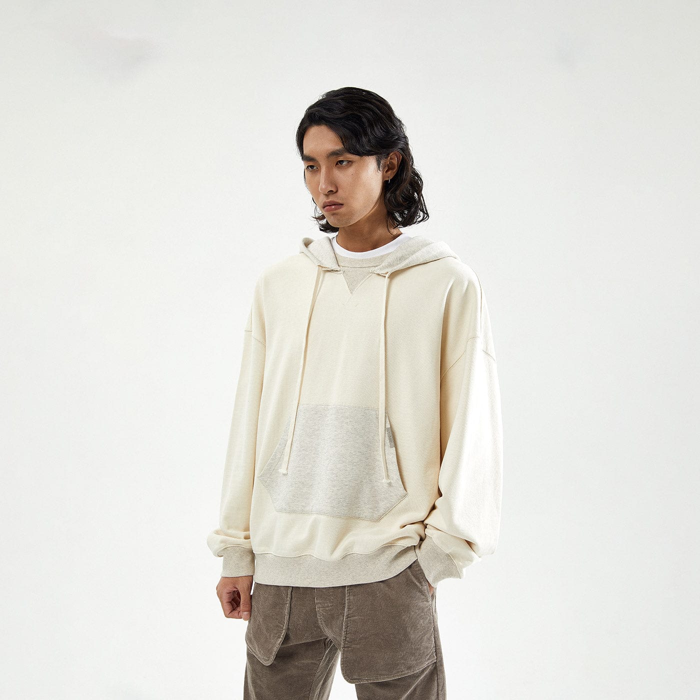 BONELESS Multi-Fabric Spliced Hoodie