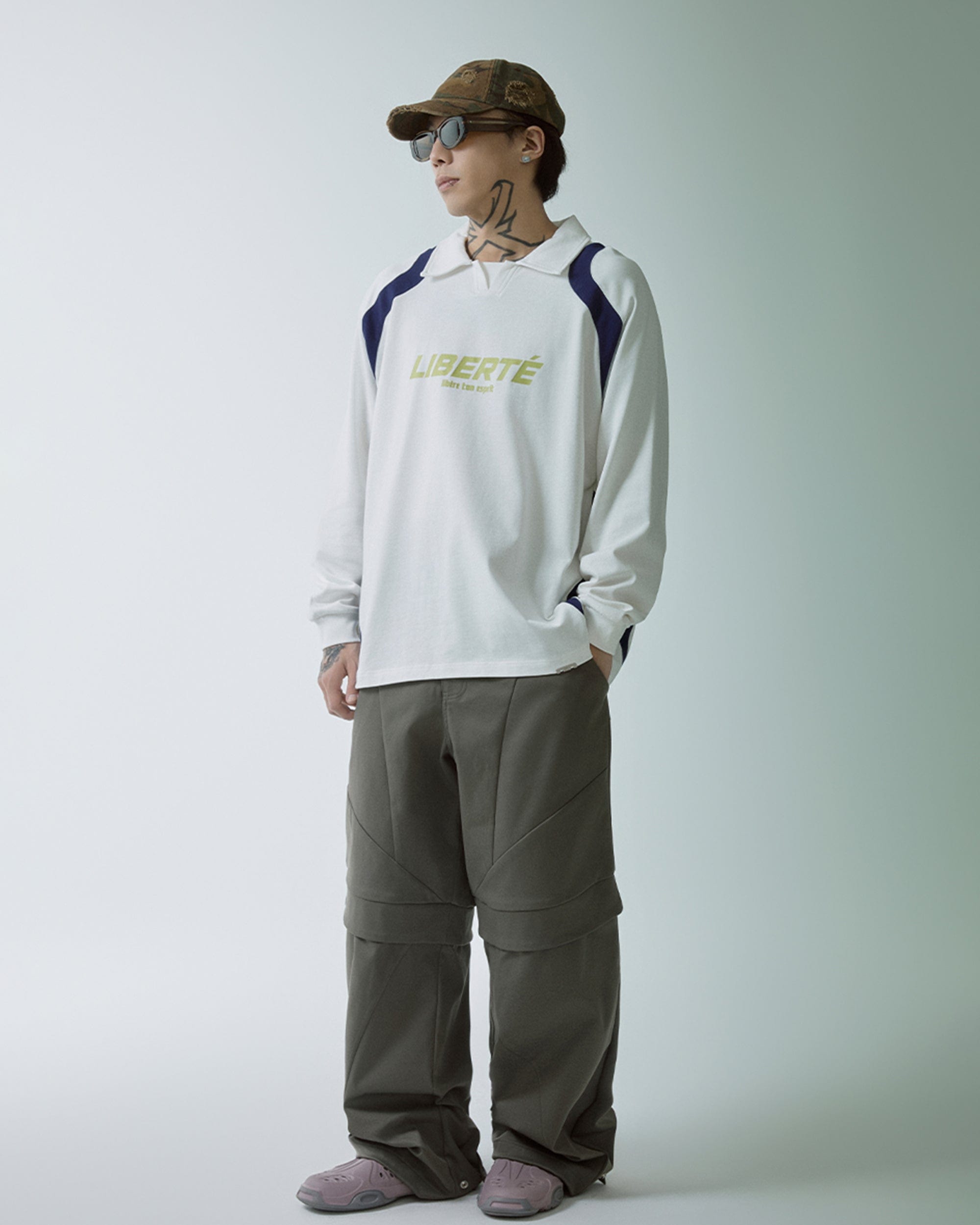 F2CE Retro Deconstructed Raglan Long-Sleeve Tee