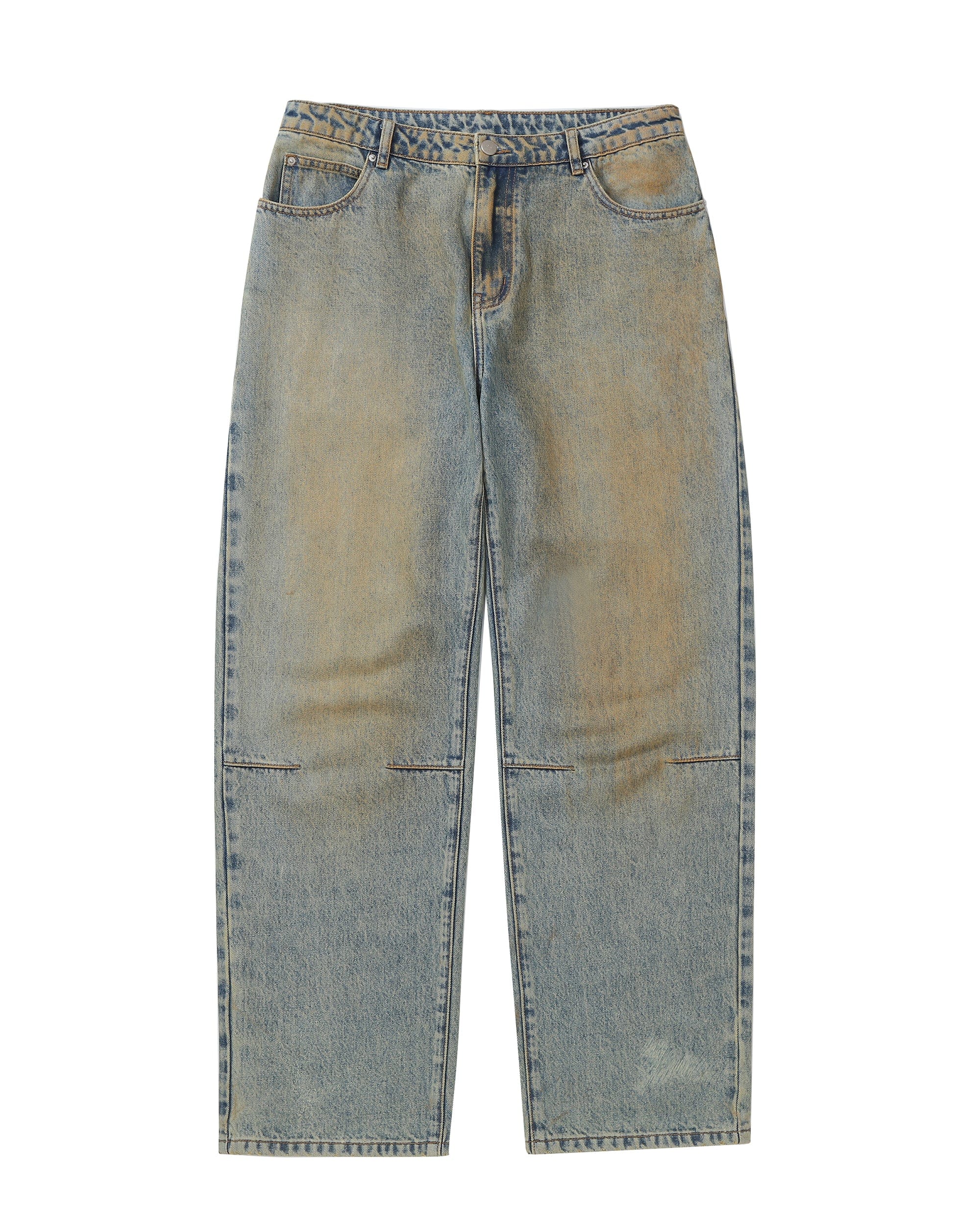 MAKEMORE Classic Acid Washed Crinkled Jeans