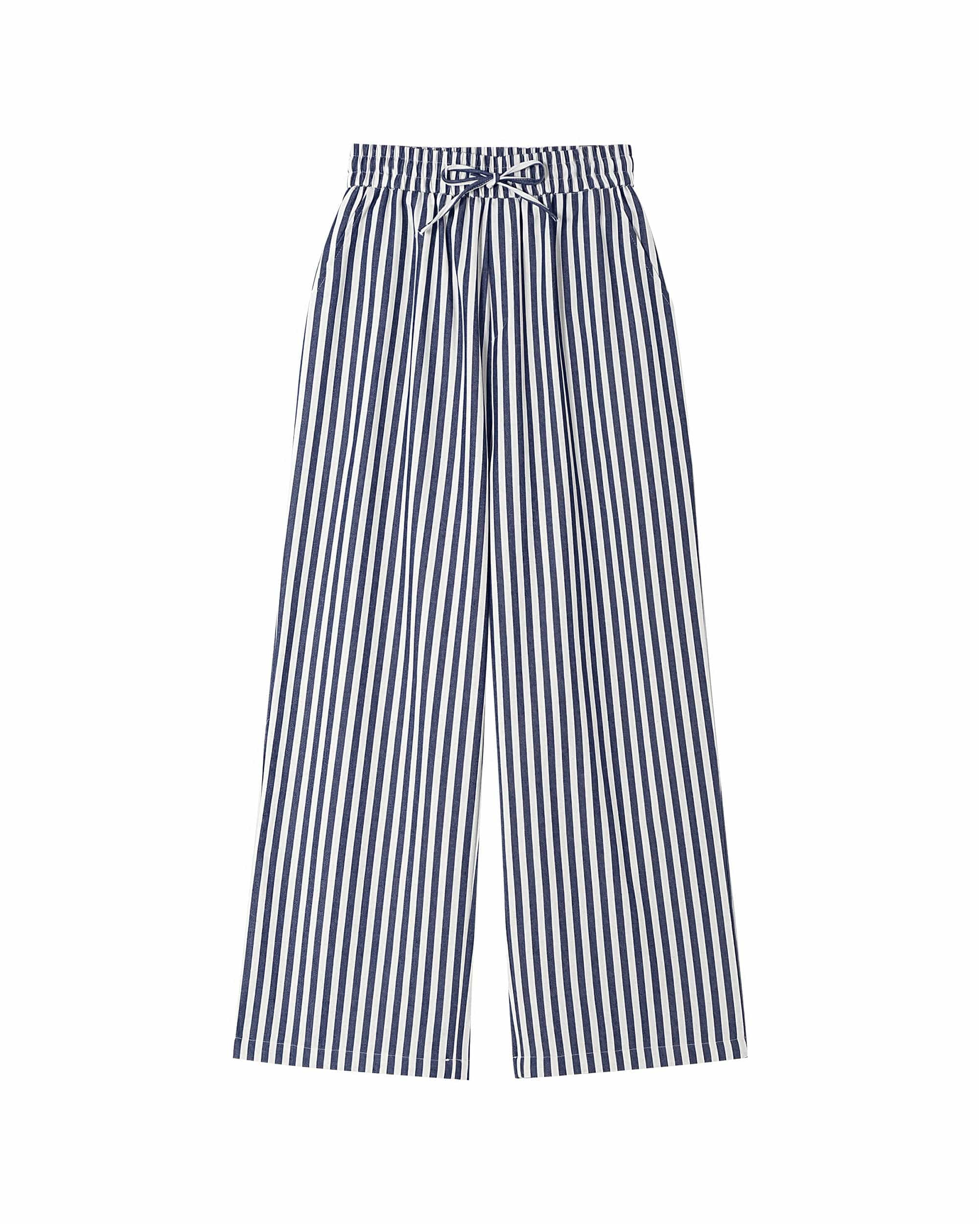 CLP Striped Wide-Leg Pants