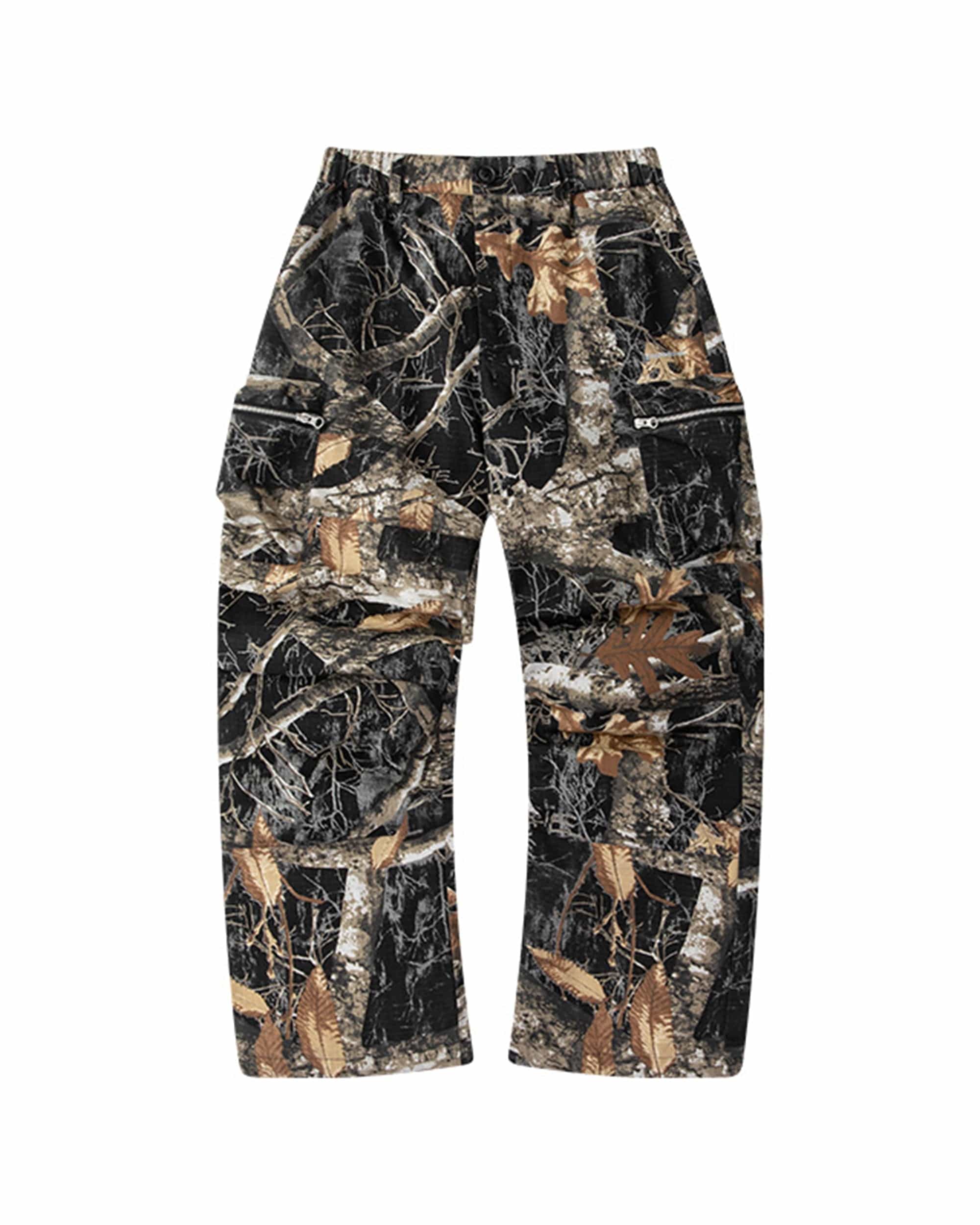 ENSHADOWER Black Camo Multi-pocket Down Pants