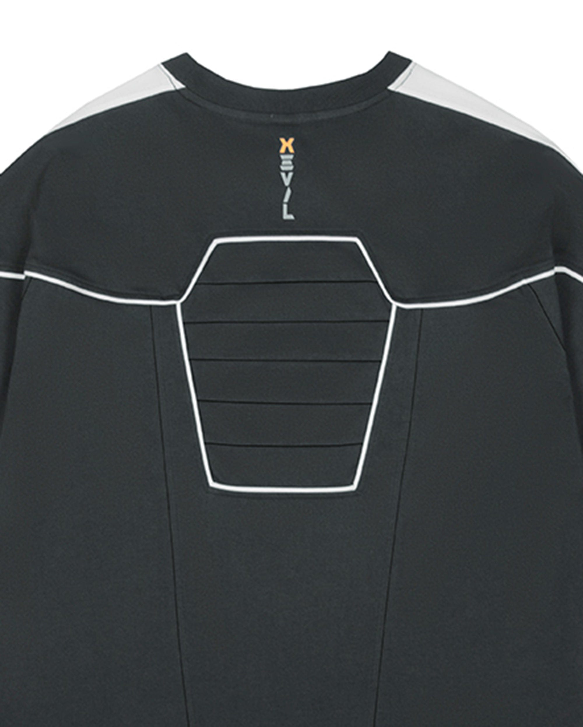 XIPHEVIL Modern Deconstructed Rivet Jersey Black