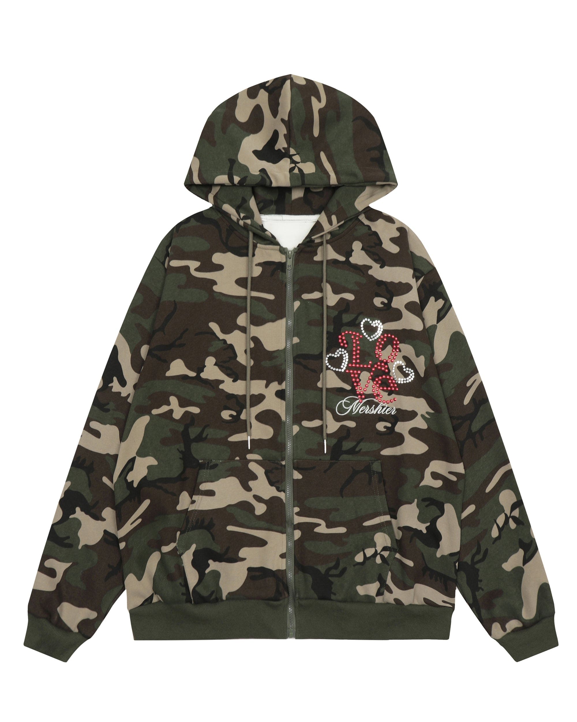 CLP Camo Studded Zip-Up Hoodie