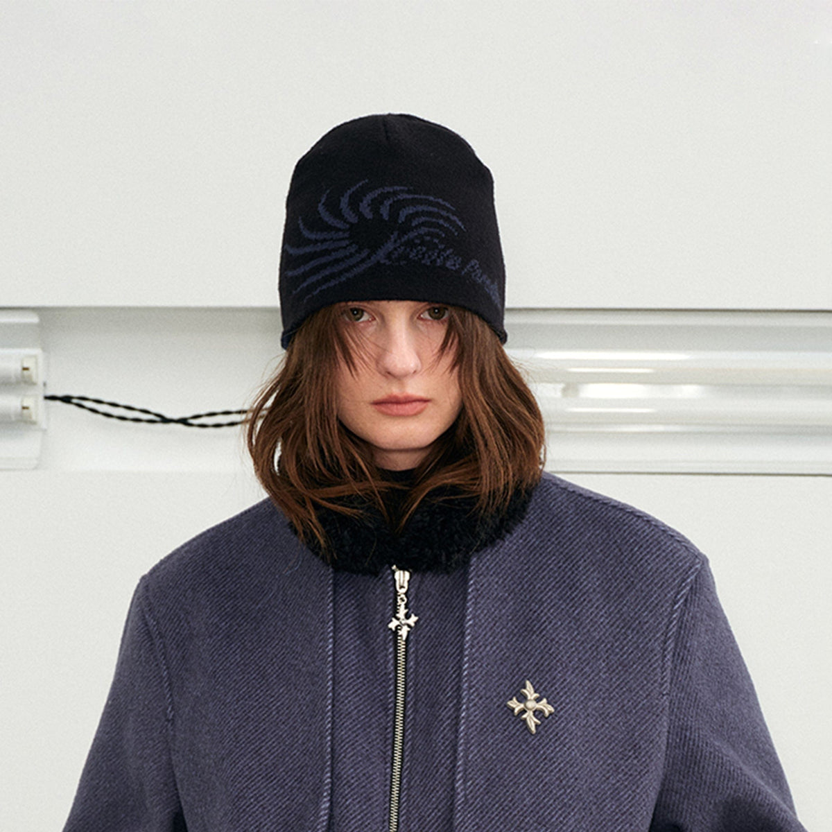 KREATE Knitted Logo Swirl Pattern Hat