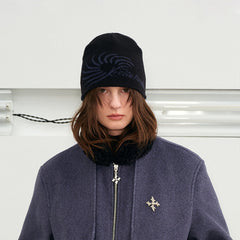 KREATE Knitted Logo Swirl Pattern Hat