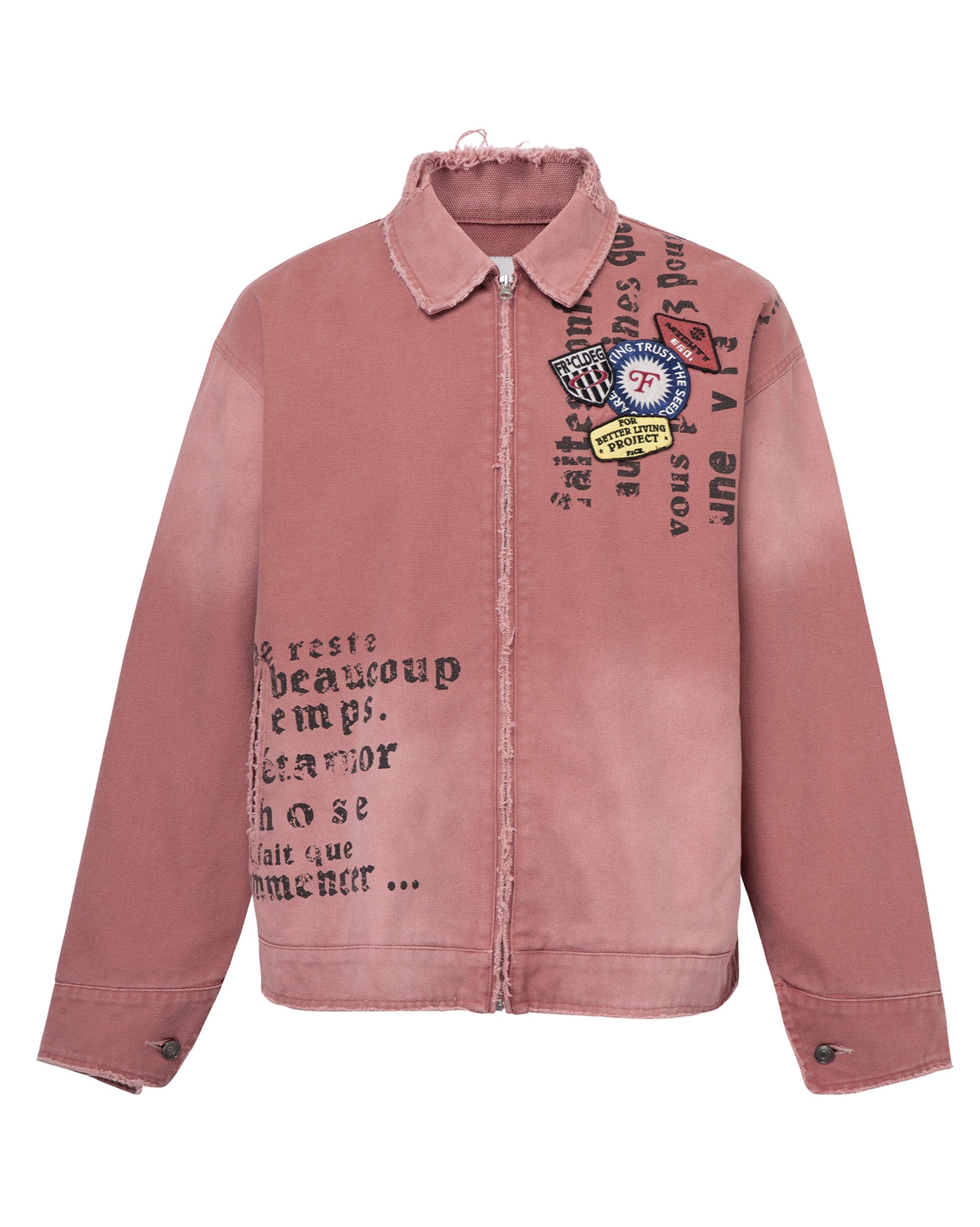F2CE Distressed Badge Patchwork Jacket