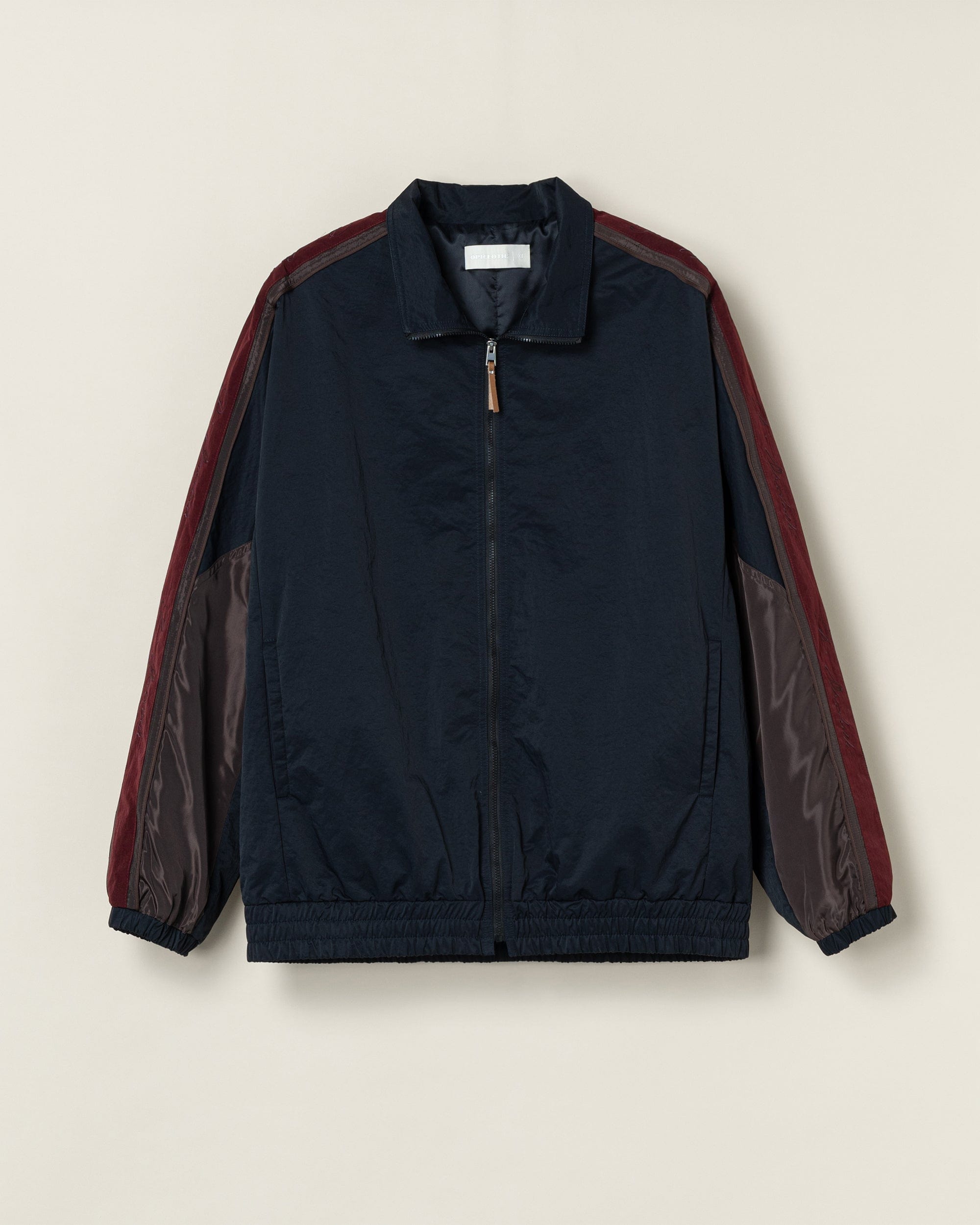 OPICLOTH Classic Color Block Stand Collar Jacket