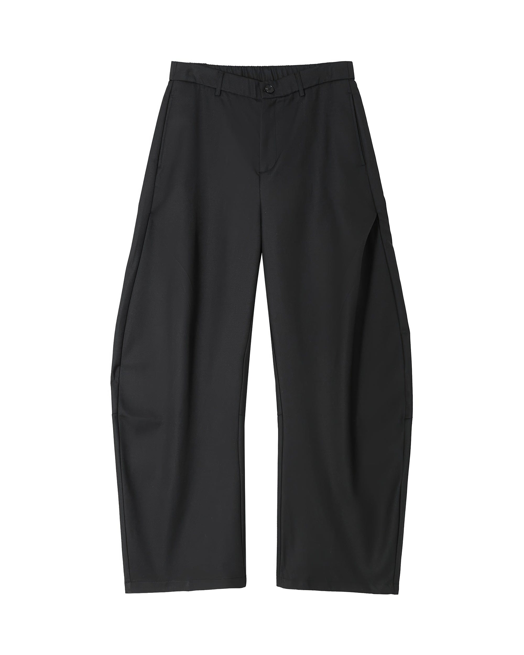 CLP Curved Crinkled Floor-Length Trousers