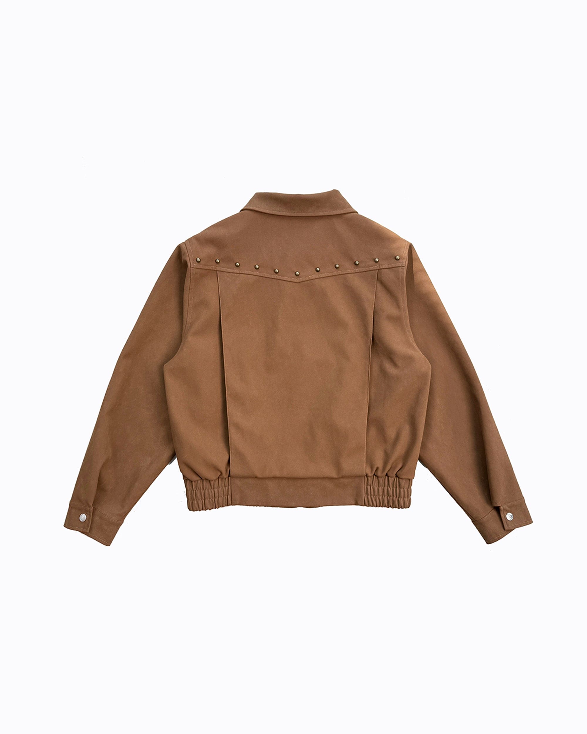 RICHILL Faux Suede Asymmetrical Zipper Rivet Jacket