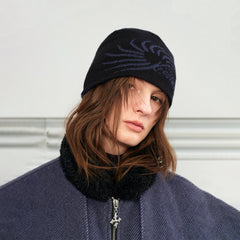 KREATE Knitted Logo Swirl Pattern Hat