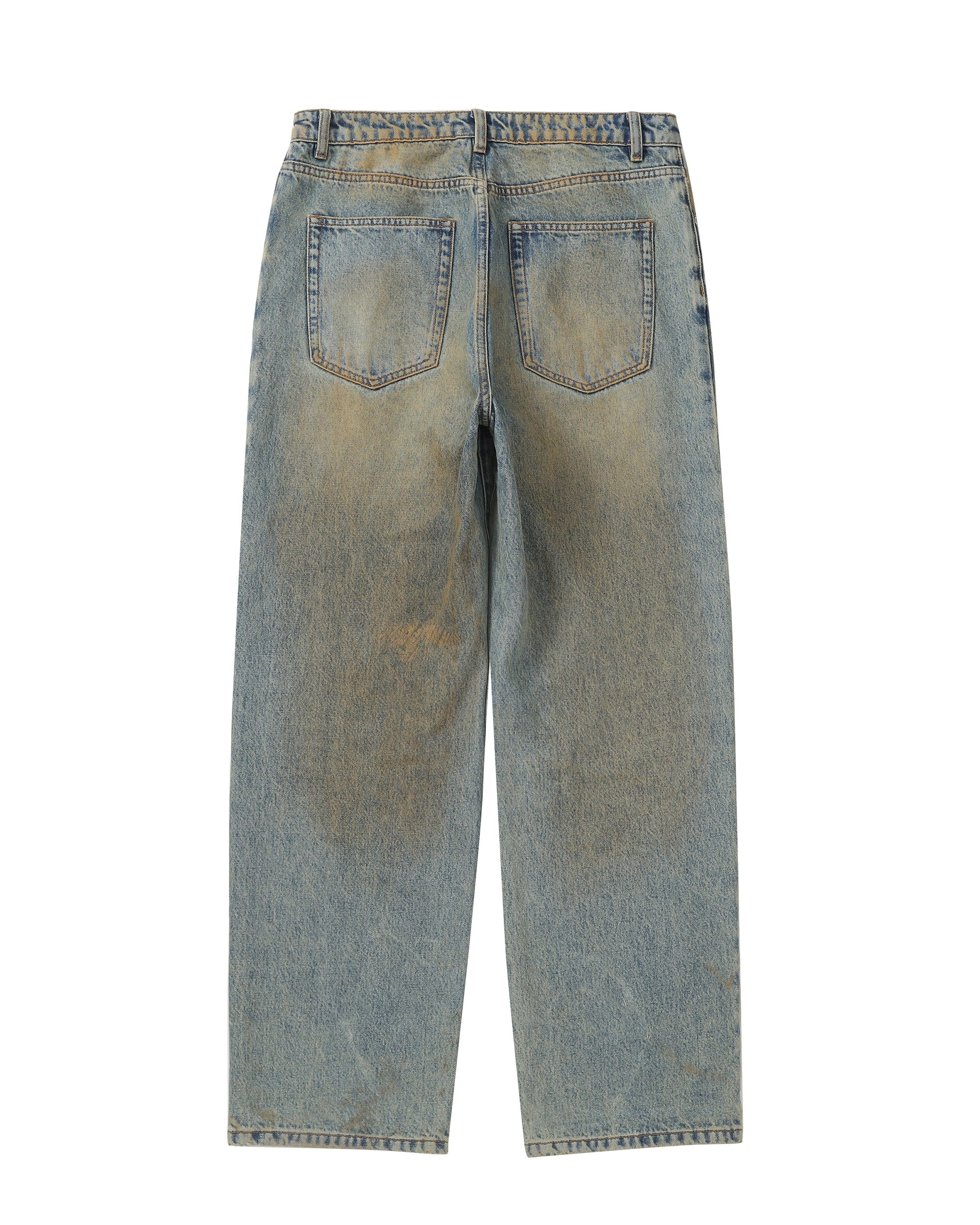 MAKEMORE Classic Acid Washed Crinkled Jeans