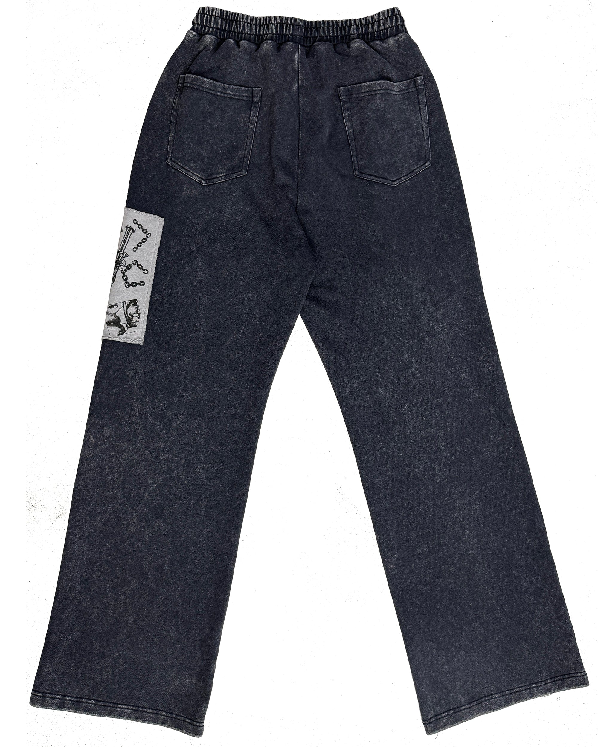 RICHILL Washed Badge Patchwork Pants