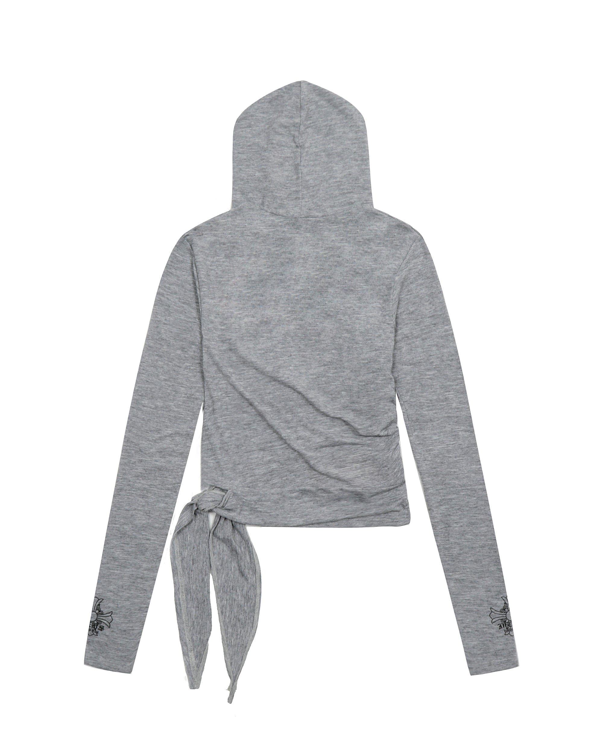 CLP Pleated Slim Fit Hoodie Long-Sleeve T-Shirt