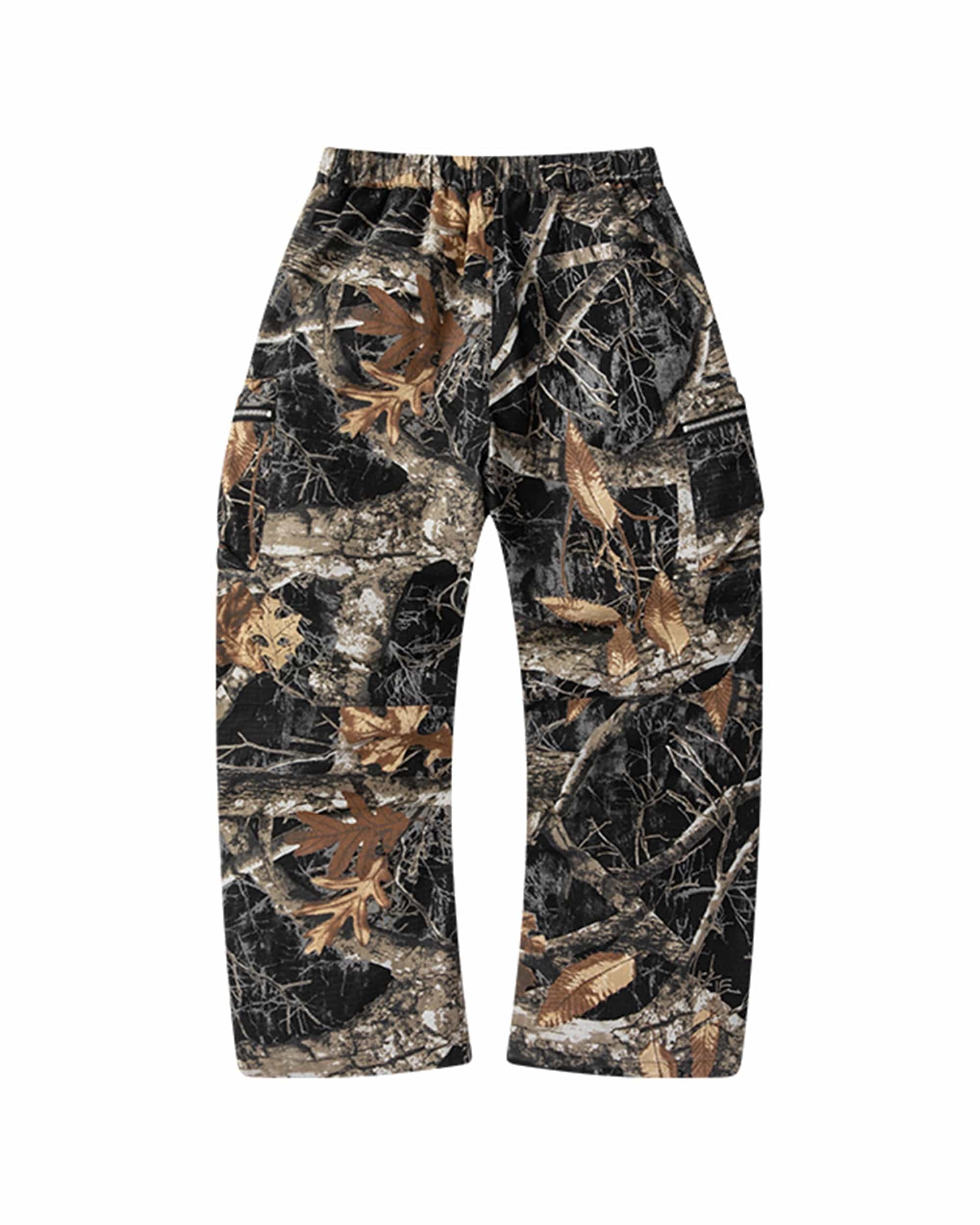 ENSHADOWER Black Camo Multi-pocket Down Pants