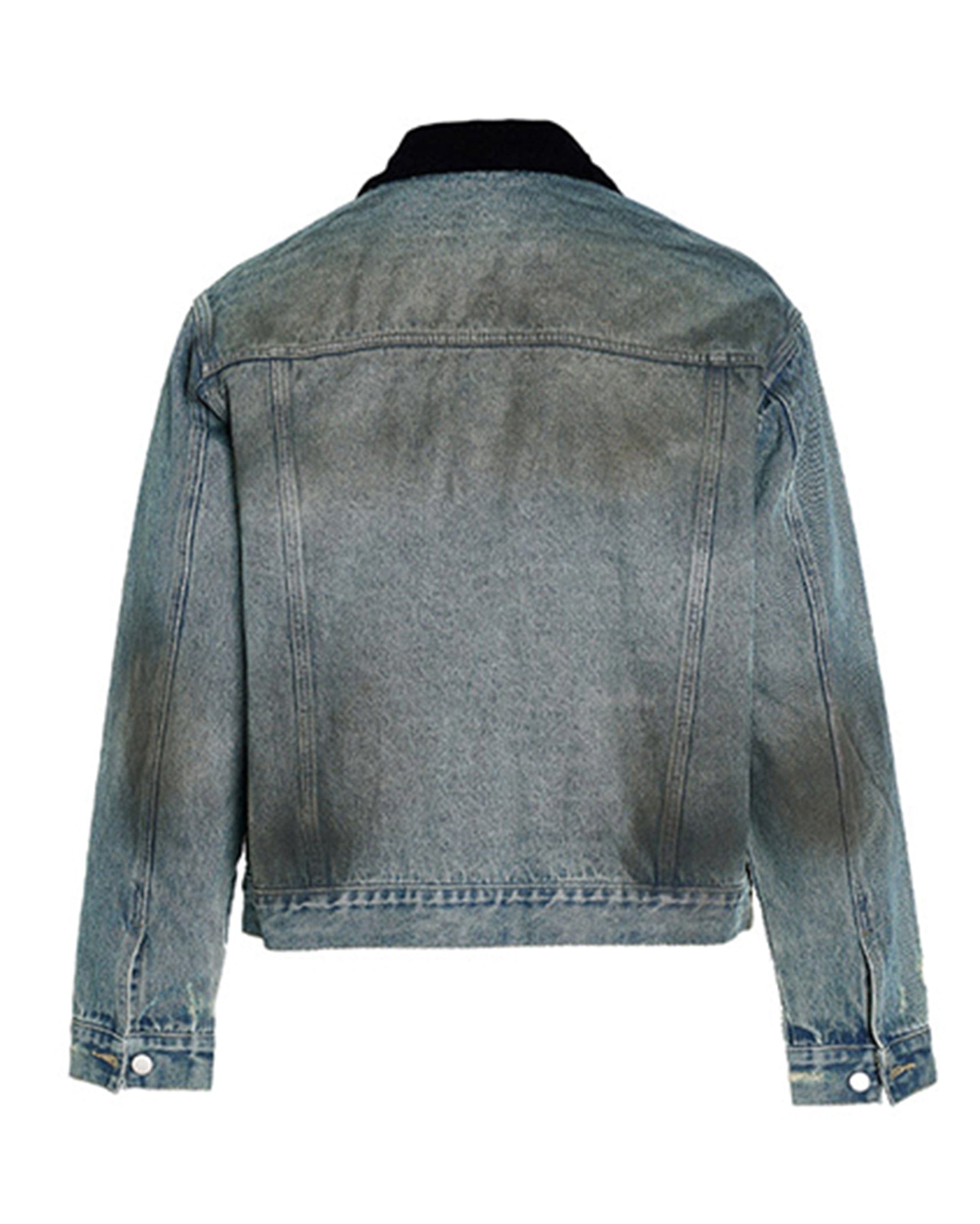 STEEPC Distressed Washed Denim Jacket