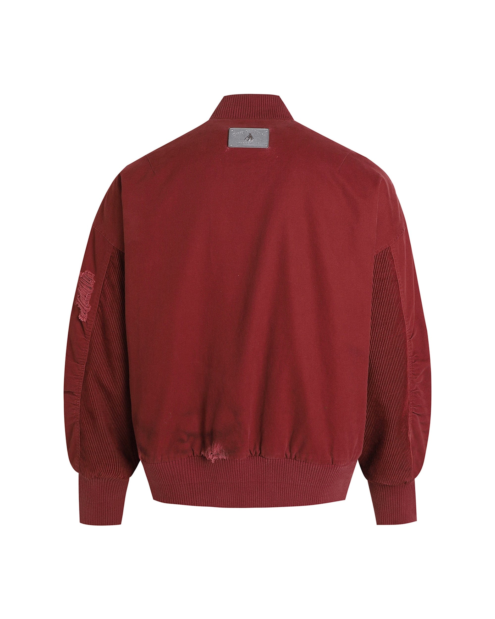 FACEONLAB Ripped MA-1 Jacket Red