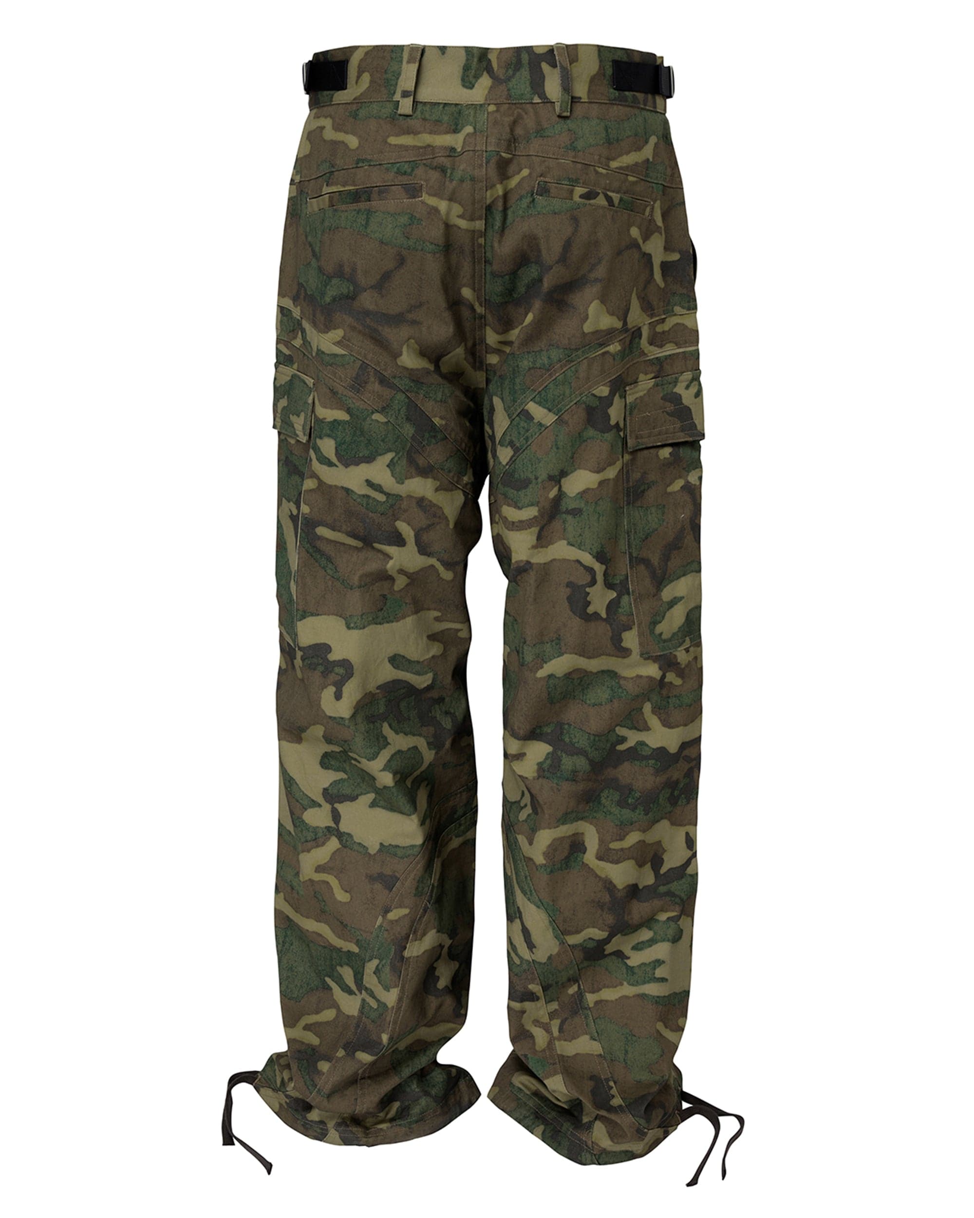 F2CE Wide-Leg Draw-String Camo Cargo Pants