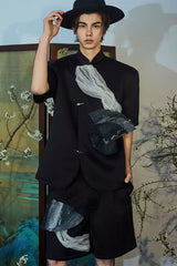 JIECHI Crinkled Tulle Layered Shorts